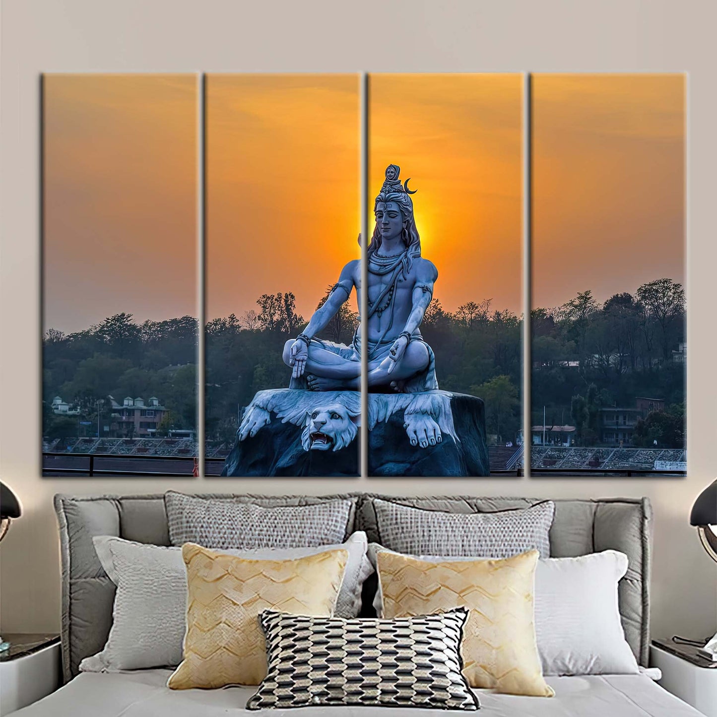 Buddha Indian Sunset Canvas Print