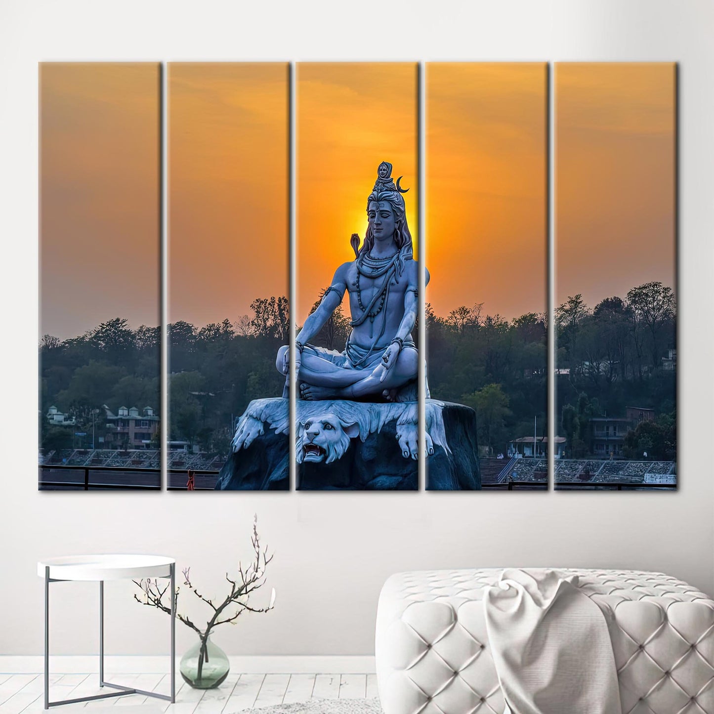 Buddha Indian Sunset Canvas Print