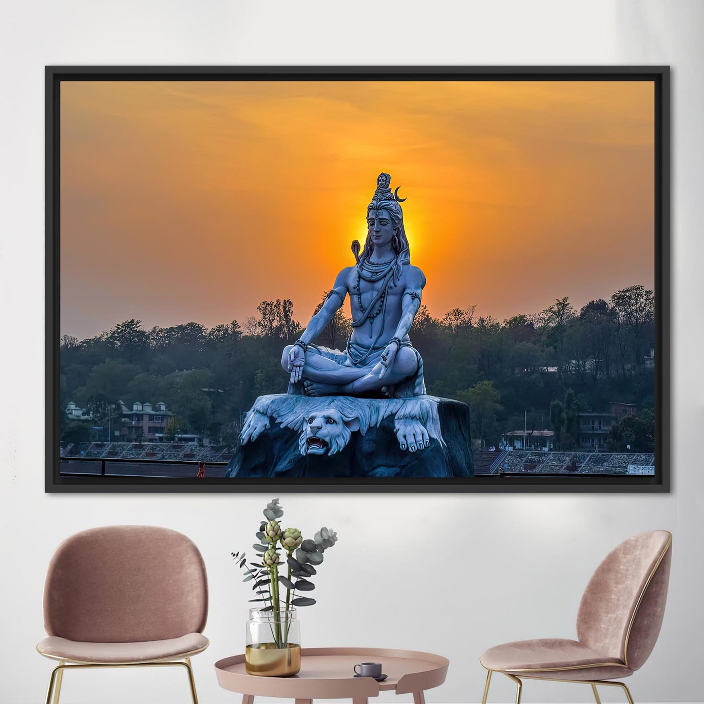 Buddha Indian Sunset Canvas Print