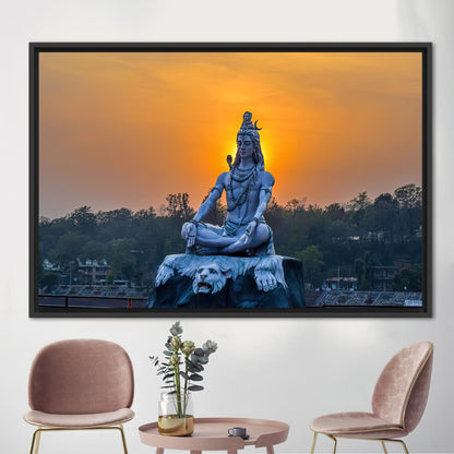 Buddha Indian Sunset Canvas Print