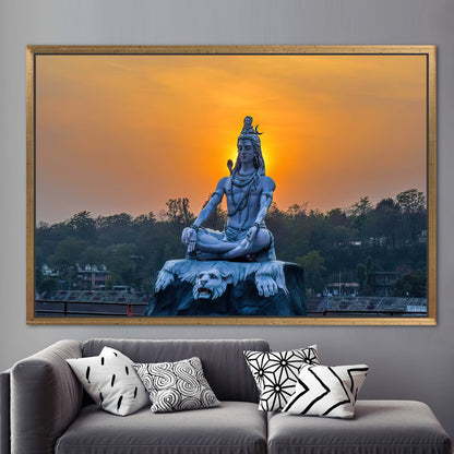 Buddha Indian Sunset Canvas Print