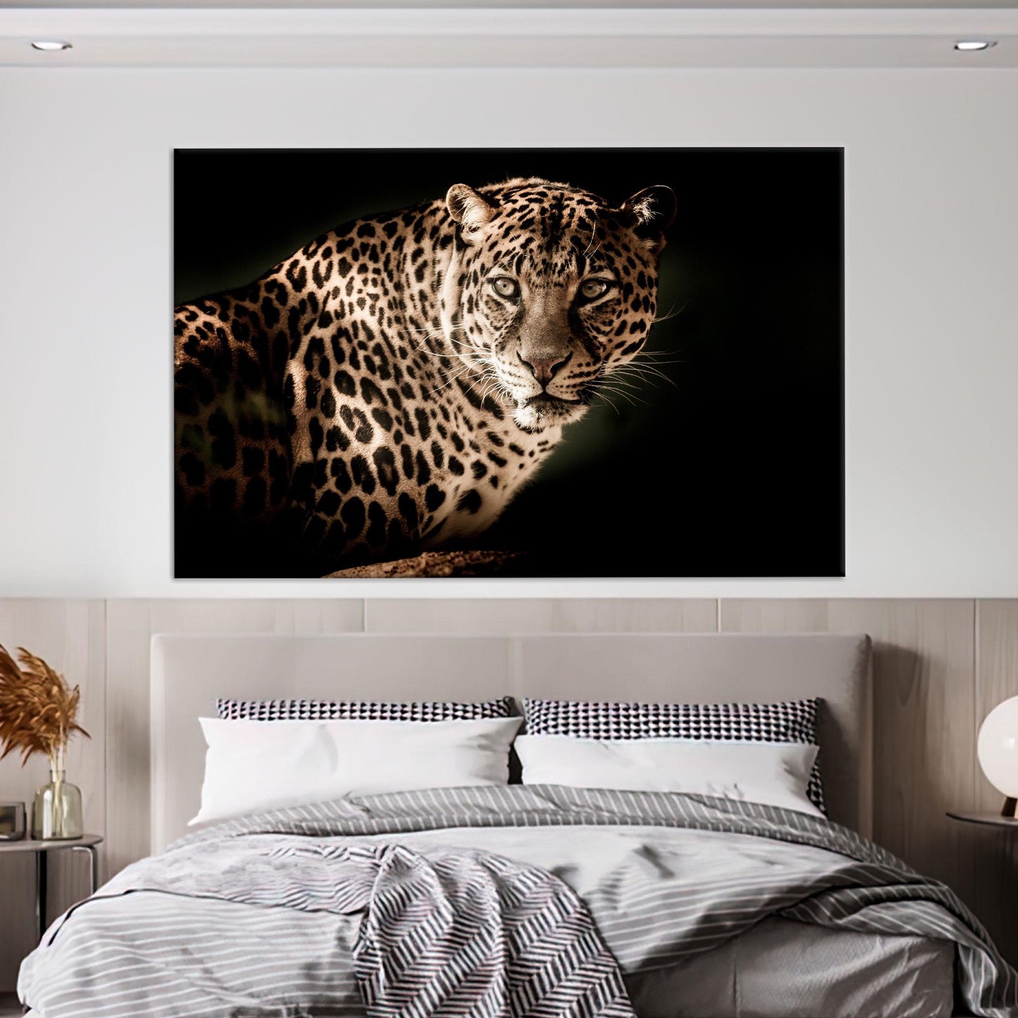 Leopard Lover Christmas 3D Canvas Print