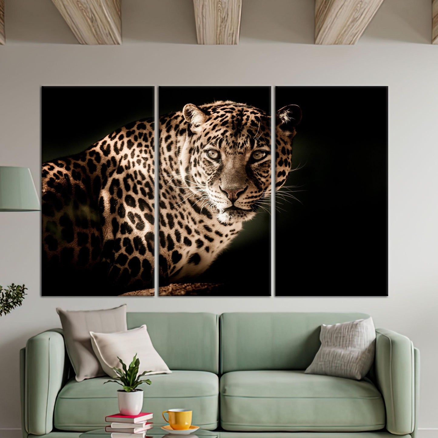 Leopard Lover Christmas 3D Canvas Print