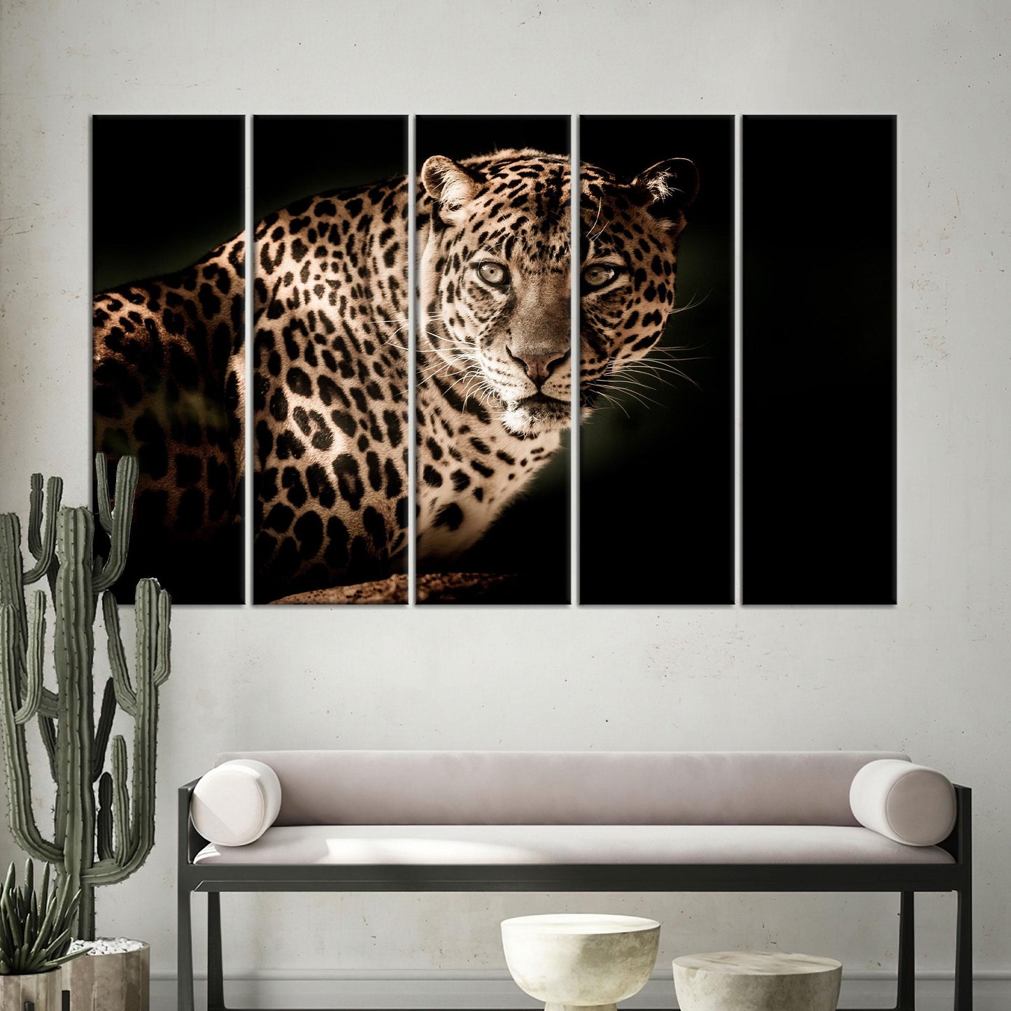 Leopard Lover Christmas 3D Canvas Print