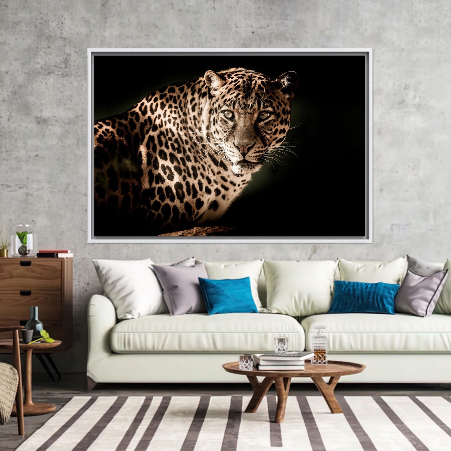 Leopard Lover Christmas 3D Canvas Print