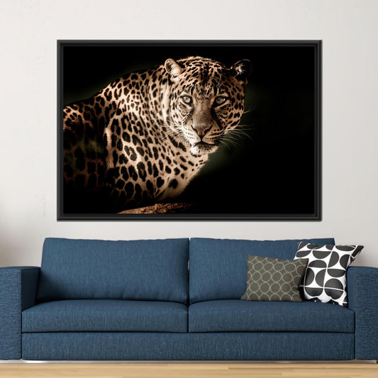 Leopard Lover Gift Canvas: Christmas Decor Art, Leopard 3D Canvas Print, Animal Wall Art