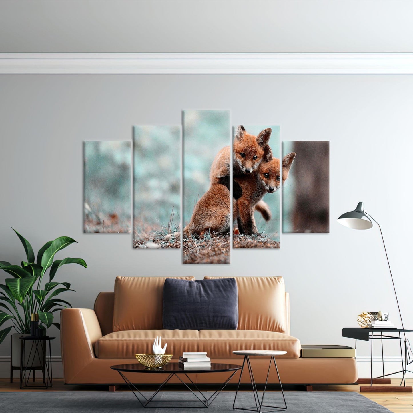 Fox Art Canvas: Personalized Baby Gift, Fox Lover Wall Decoration, Cute Animal Canvas Decor