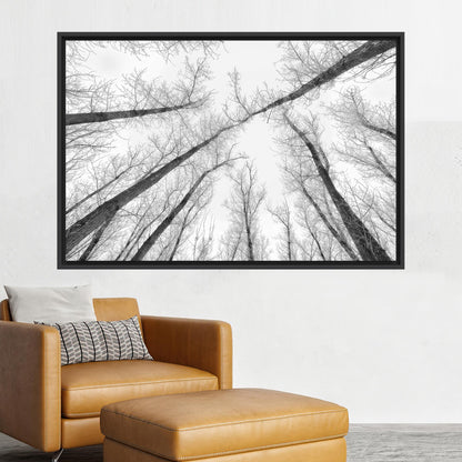Black and White Landscape Tall Canvas Print