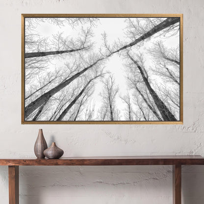 Black and White Landscape Tall Canvas Print