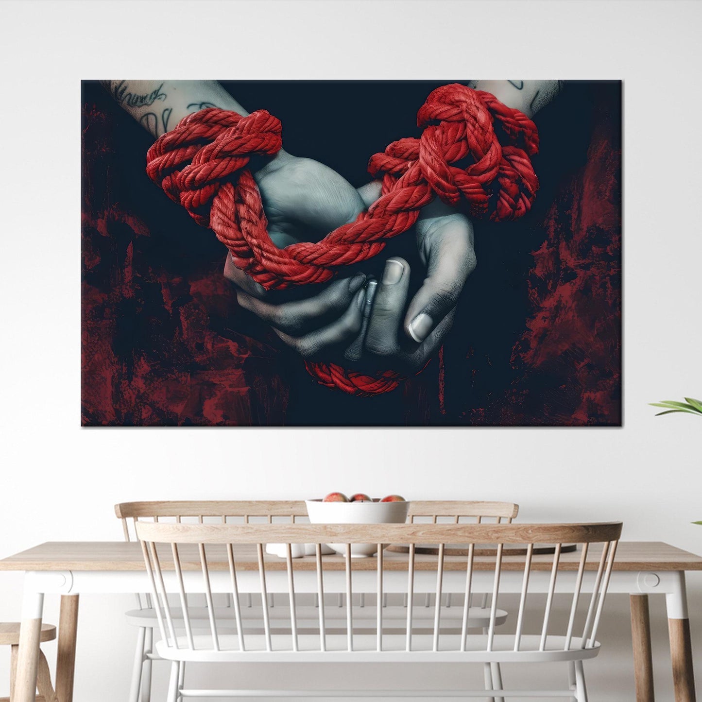 Love 3D Bedroom Valentine's Day Canvas Print