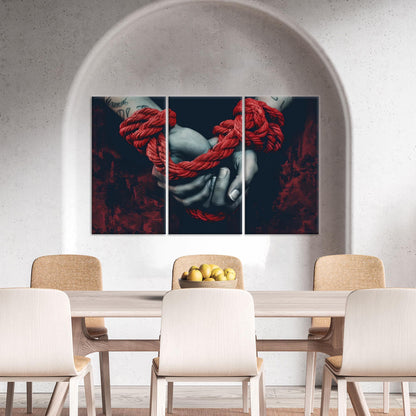 Love 3D Bedroom Valentine's Day Canvas Print