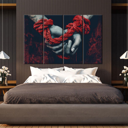 Love 3D Bedroom Valentine's Day Canvas Print