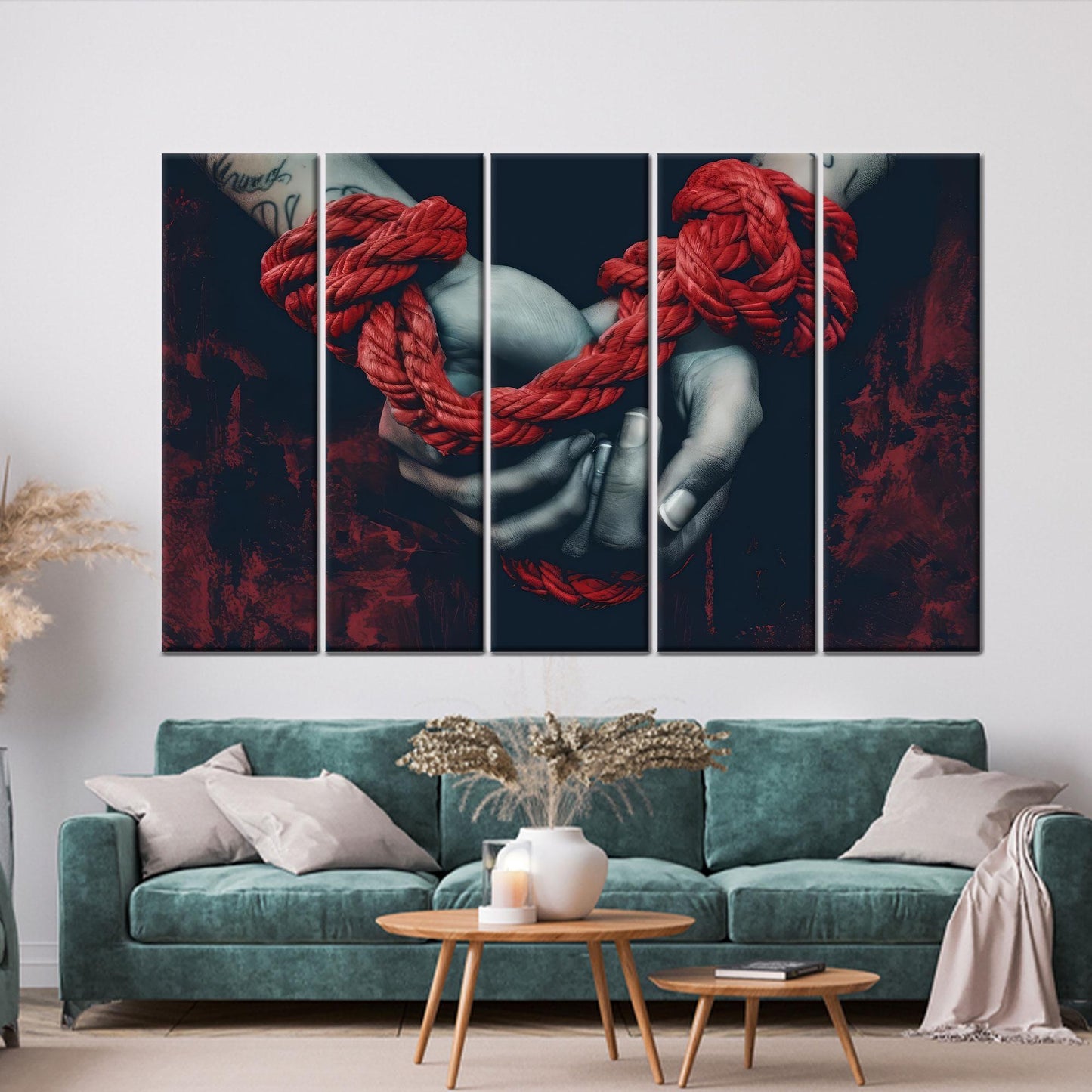 Love 3D Bedroom Valentine's Day Canvas Print