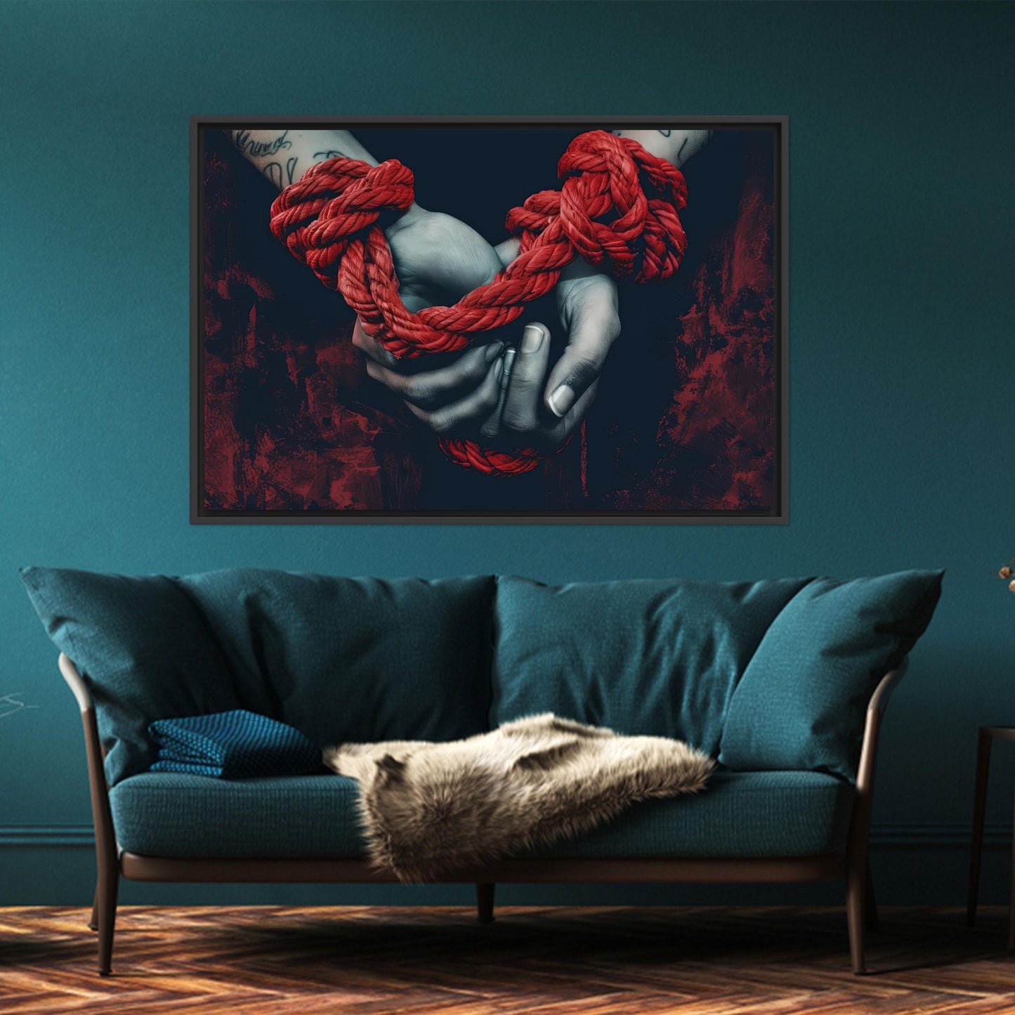Love 3D Bedroom Valentine's Day Canvas Print