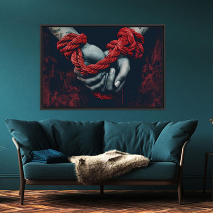 Love 3D Bedroom Valentine's Day Canvas Print