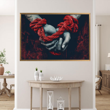 Love 3D Bedroom Valentine's Day Canvas Print