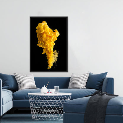 Yellow Abstract 3D Canvas Print