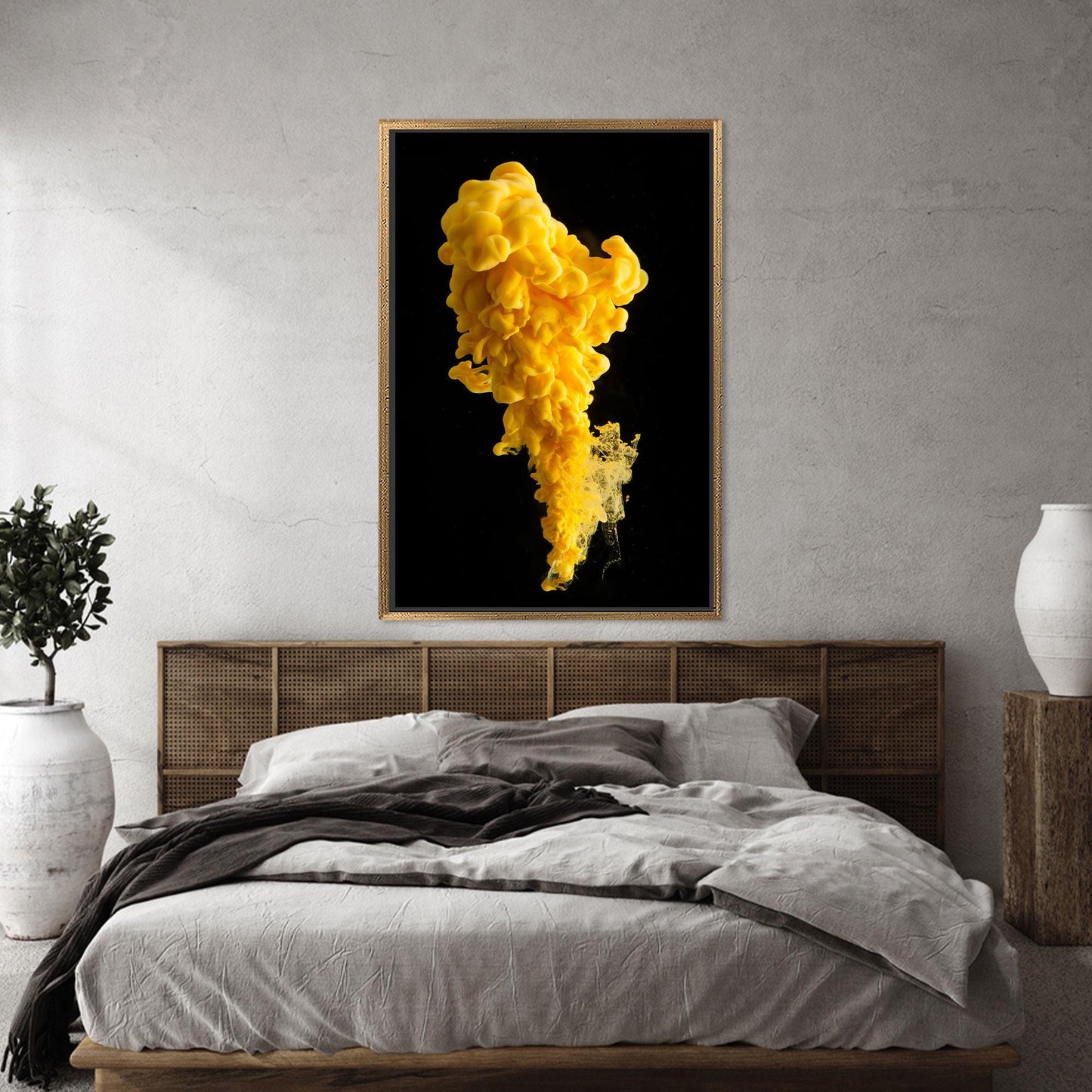 Yellow Abstract 3D Canvas Print