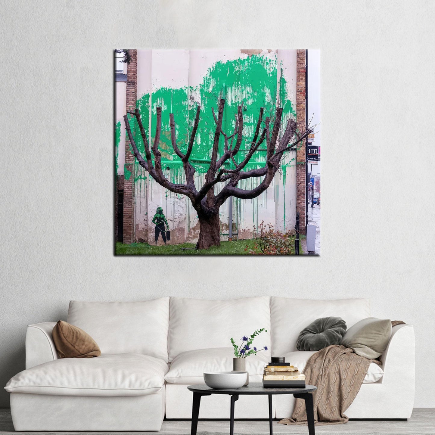 Banksy Dead Tree Graffiti London Canvas Print