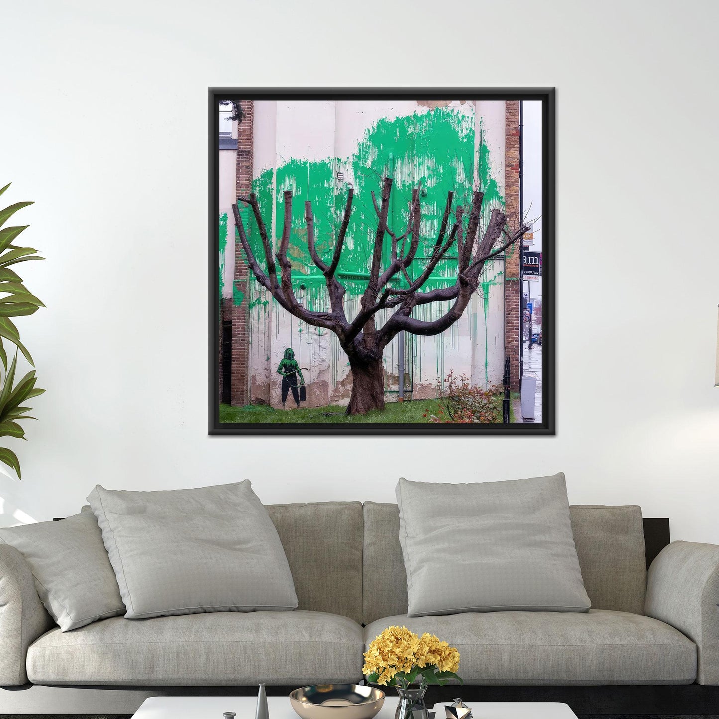 Banksy Dead Tree Graffiti London Canvas Print