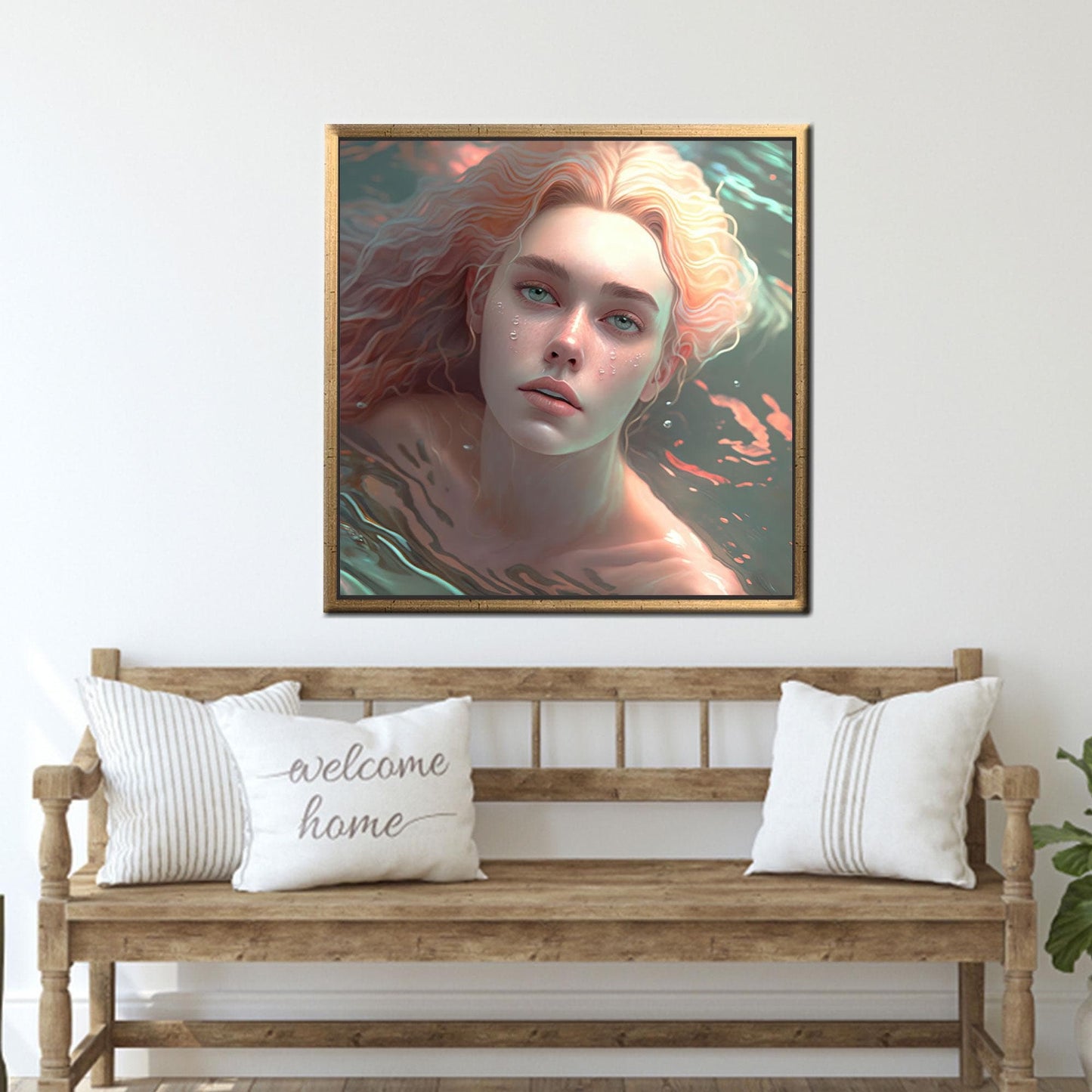 Modern Fantasy 3D Canvas Print, Beautiful Woman Wall Decor, Personalized Christmas Gift for Girls