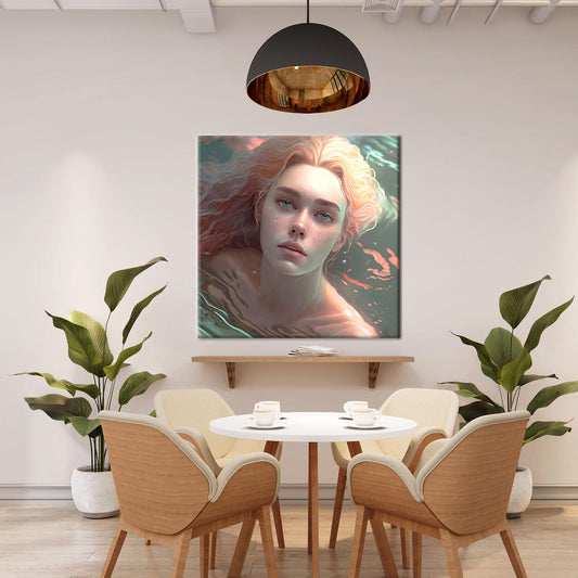 Modern Fantasy 3D Canvas Print, Beautiful Woman Wall Decor, Personalized Christmas Gift for Girls