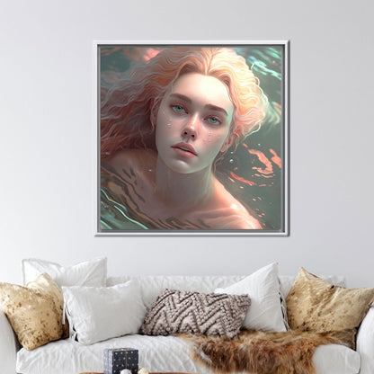 Modern Fantasy 3D Canvas Print, Beautiful Woman Wall Decor, Personalized Christmas Gift for Girls