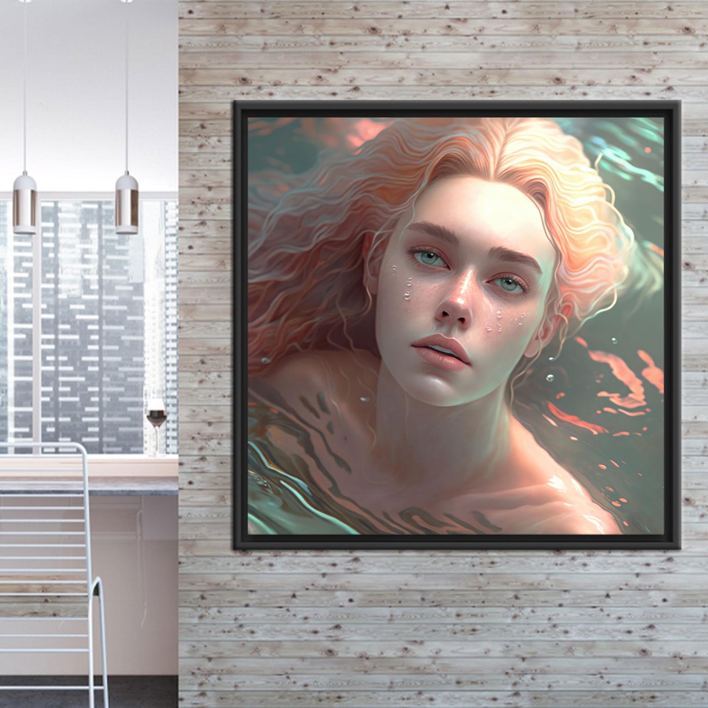 Modern Fantasy 3D Canvas Print, Beautiful Woman Wall Decor, Personalized Christmas Gift for Girls