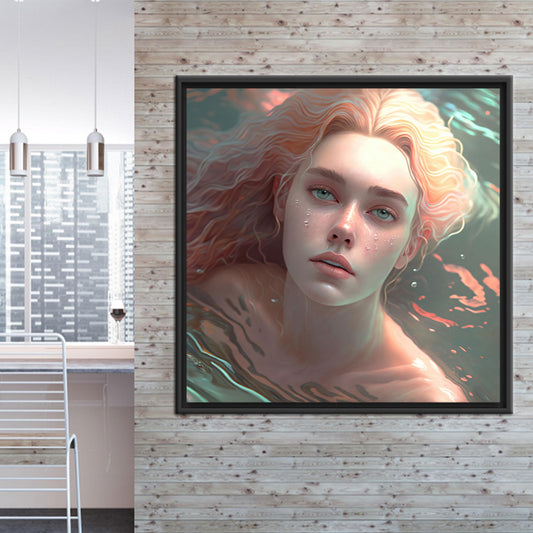 Modern Fantasy 3D Canvas Print, Beautiful Woman Wall Decor, Personalized Christmas Gift for Girls