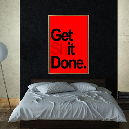 Red Get Shit Done Positive Canvas Print