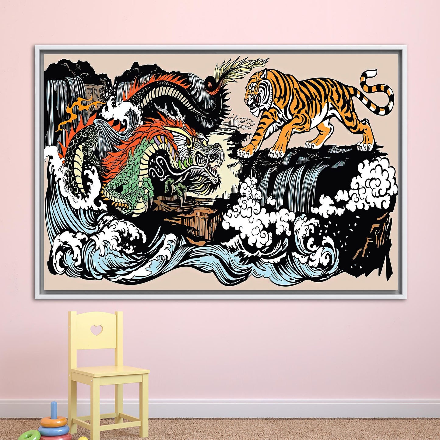 Japanese Tiger and Dragon Utagawa Canvas Print