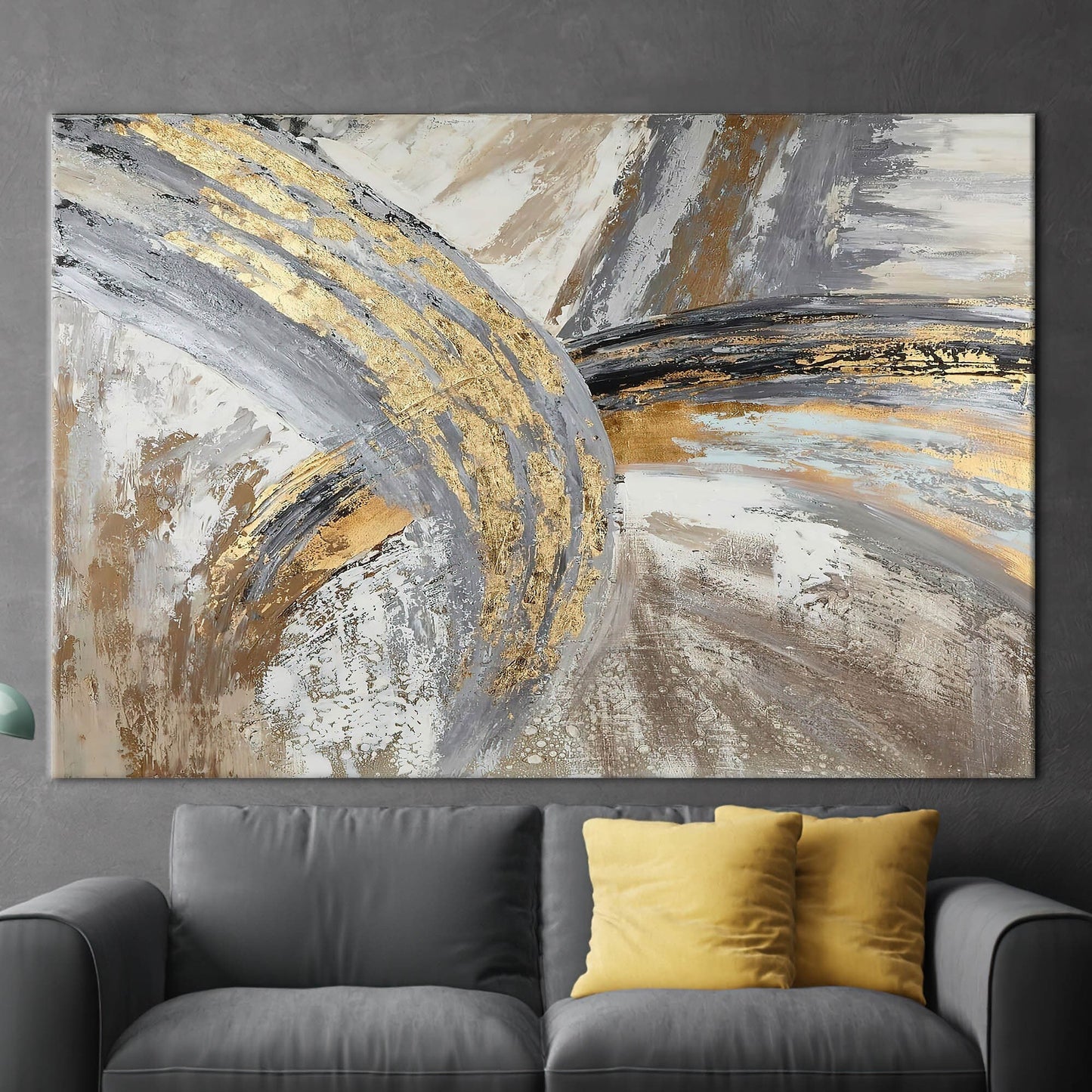 Gold Abstract Golden Marble Canvas Print