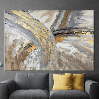 Gold Abstract Golden Marble Canvas Print