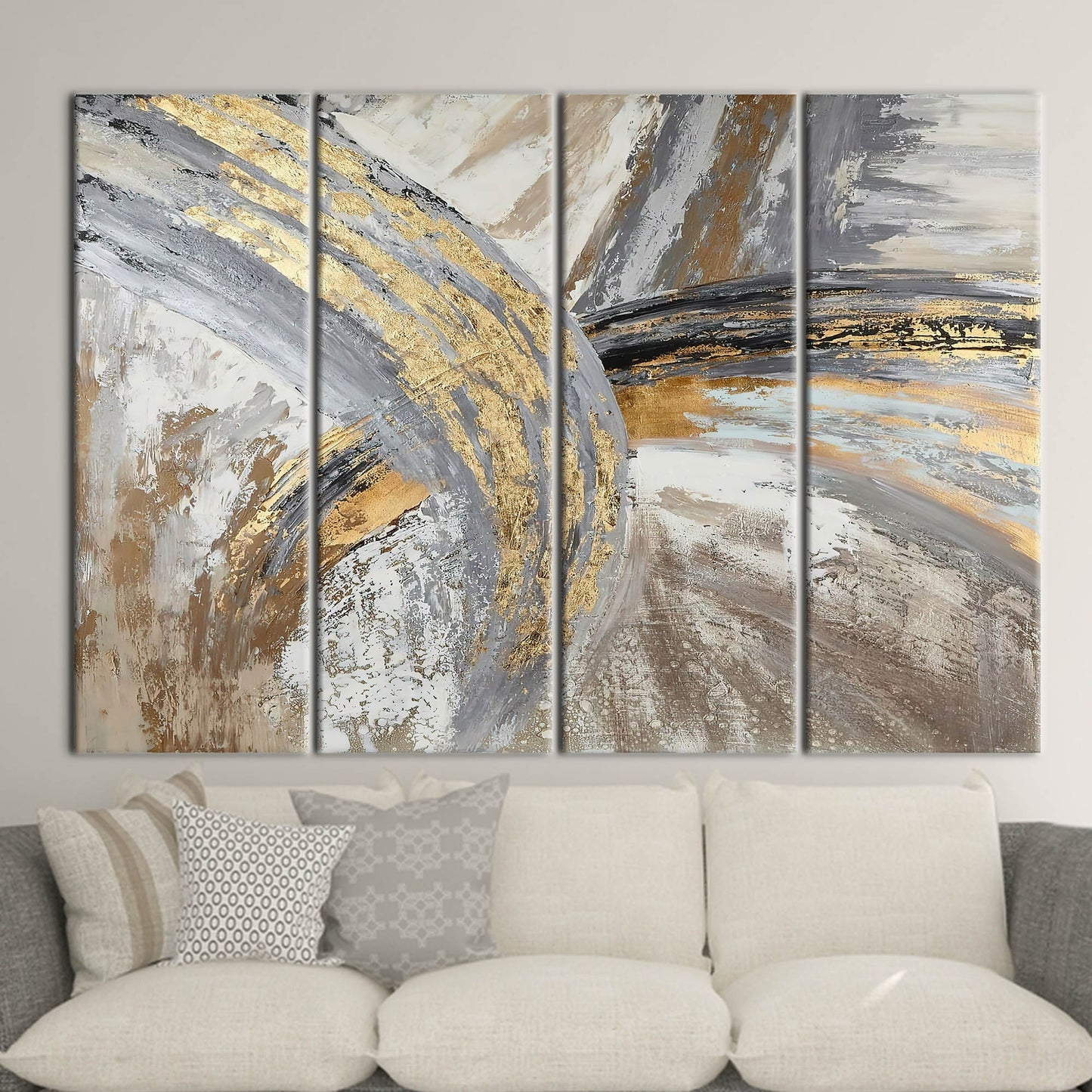 Gold Abstract Golden Marble Canvas Print