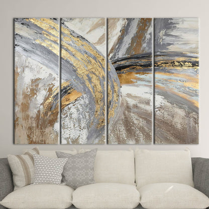 Gold Abstract Golden Marble Canvas Print