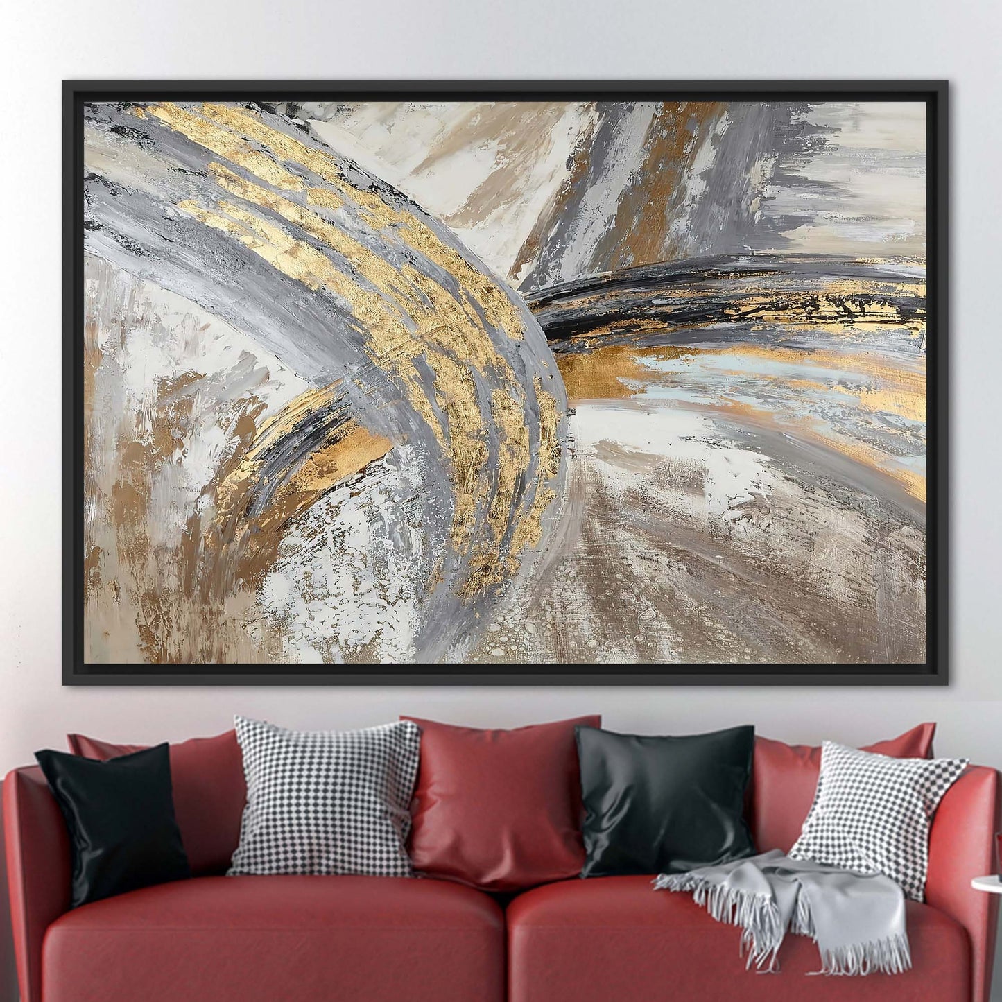 Gold Abstract Golden Marble Canvas Print