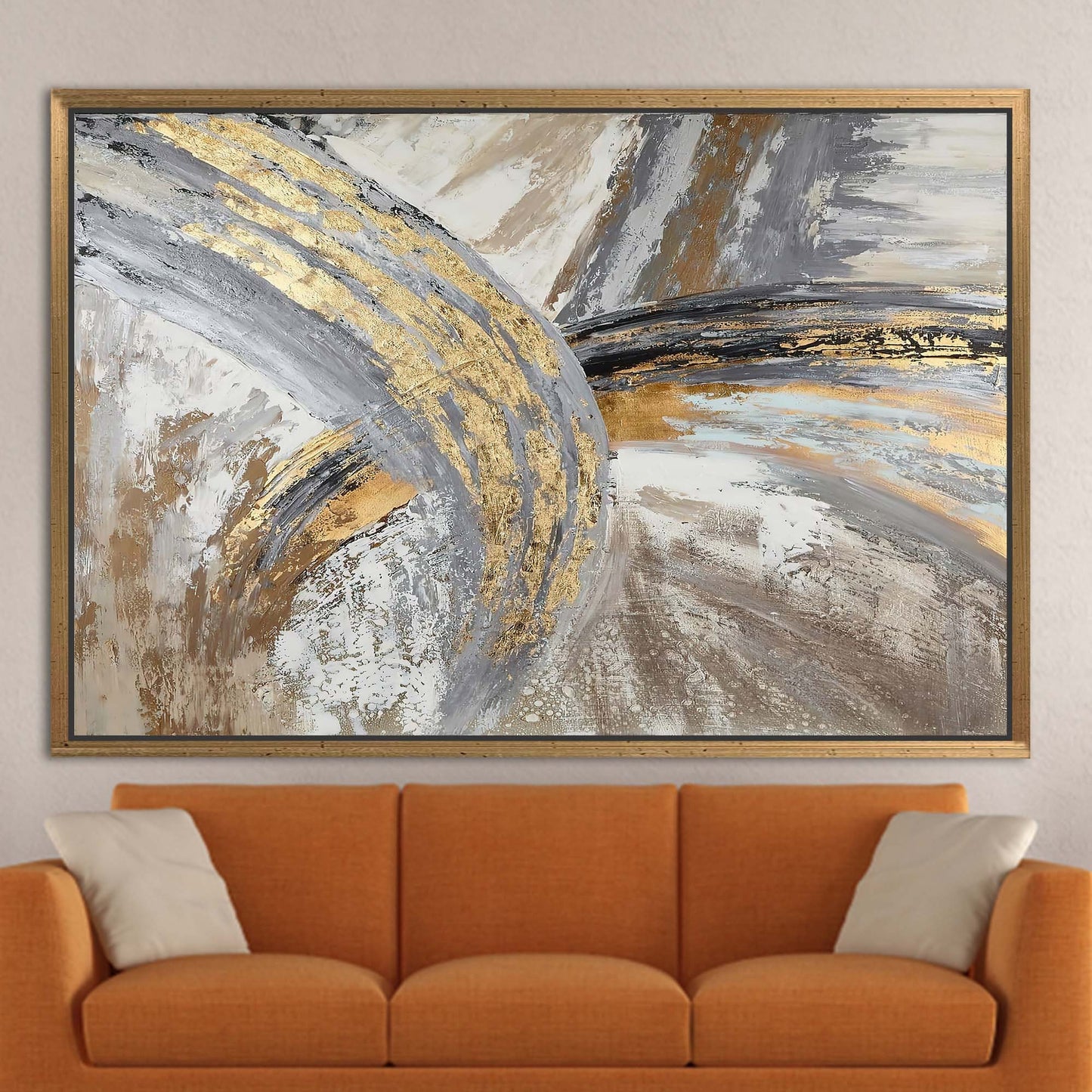 Gold Abstract Golden Marble Canvas Print