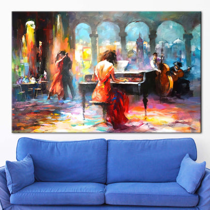 Haenraets Willem Abstract Music Romantic Canvas Print