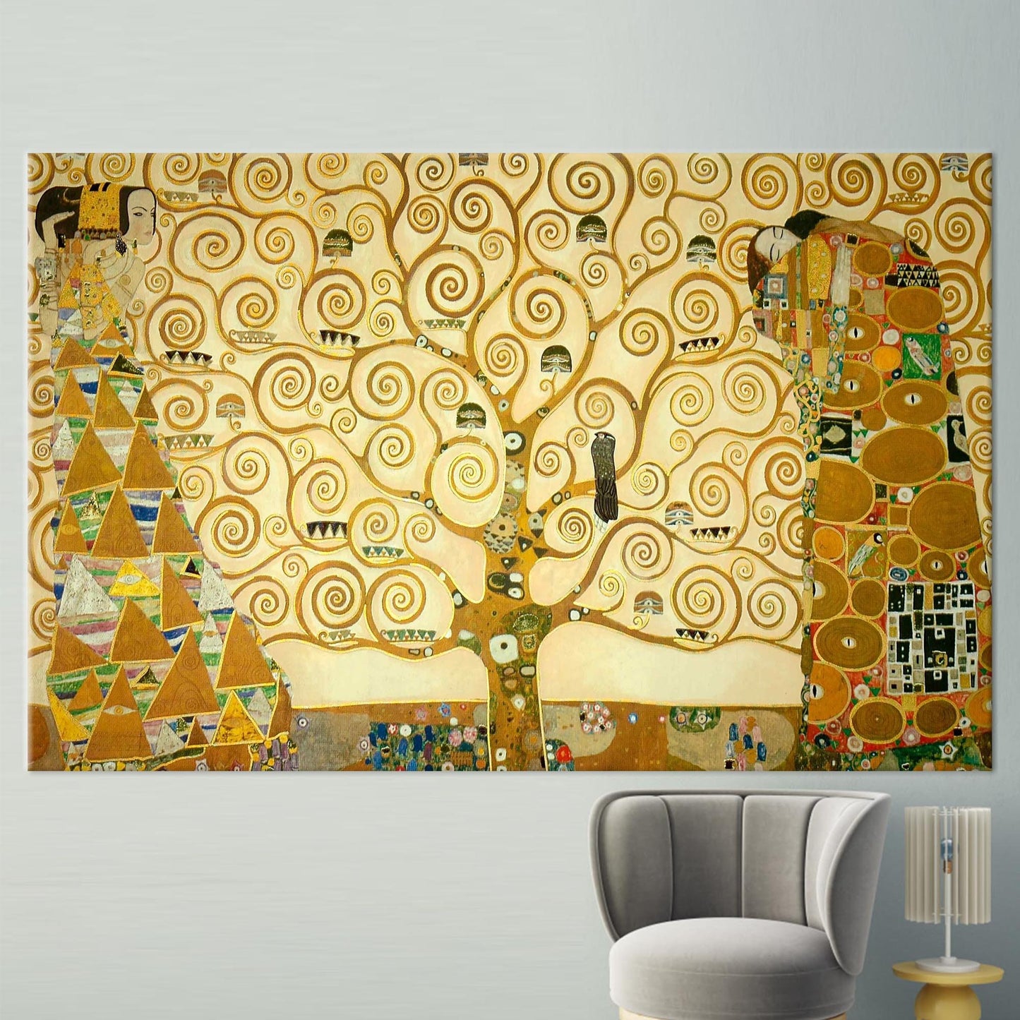 Gustav Klimt Tree Life Vibrant Canvas Print