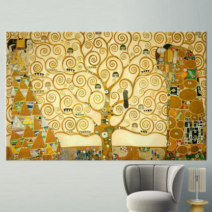 Gustav Klimt Tree Life Vibrant Canvas Print