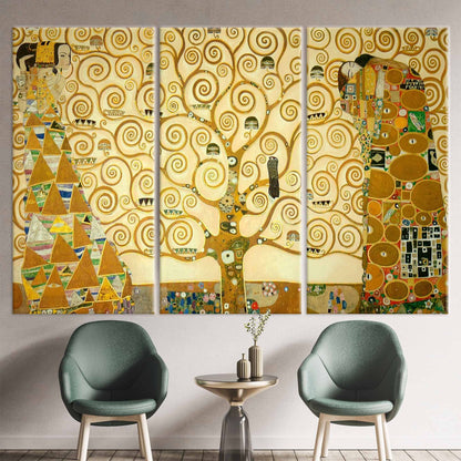 Gustav Klimt Tree Life Vibrant Canvas Print