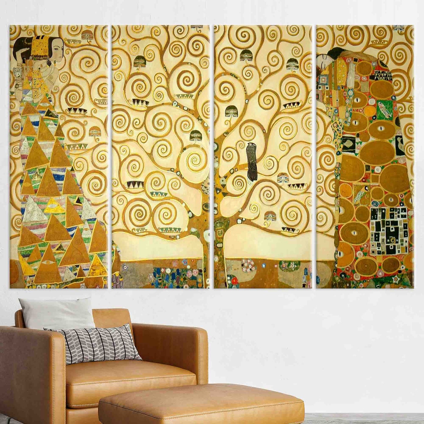 Gustav Klimt Tree Life Vibrant Canvas Print