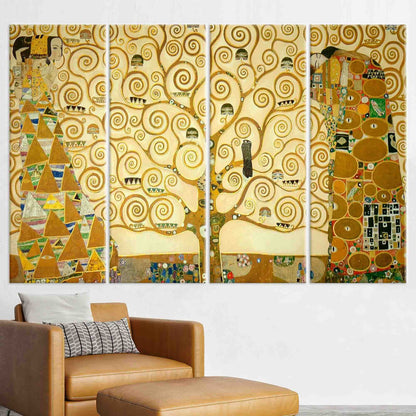 Gustav Klimt Tree Life Vibrant Canvas Print