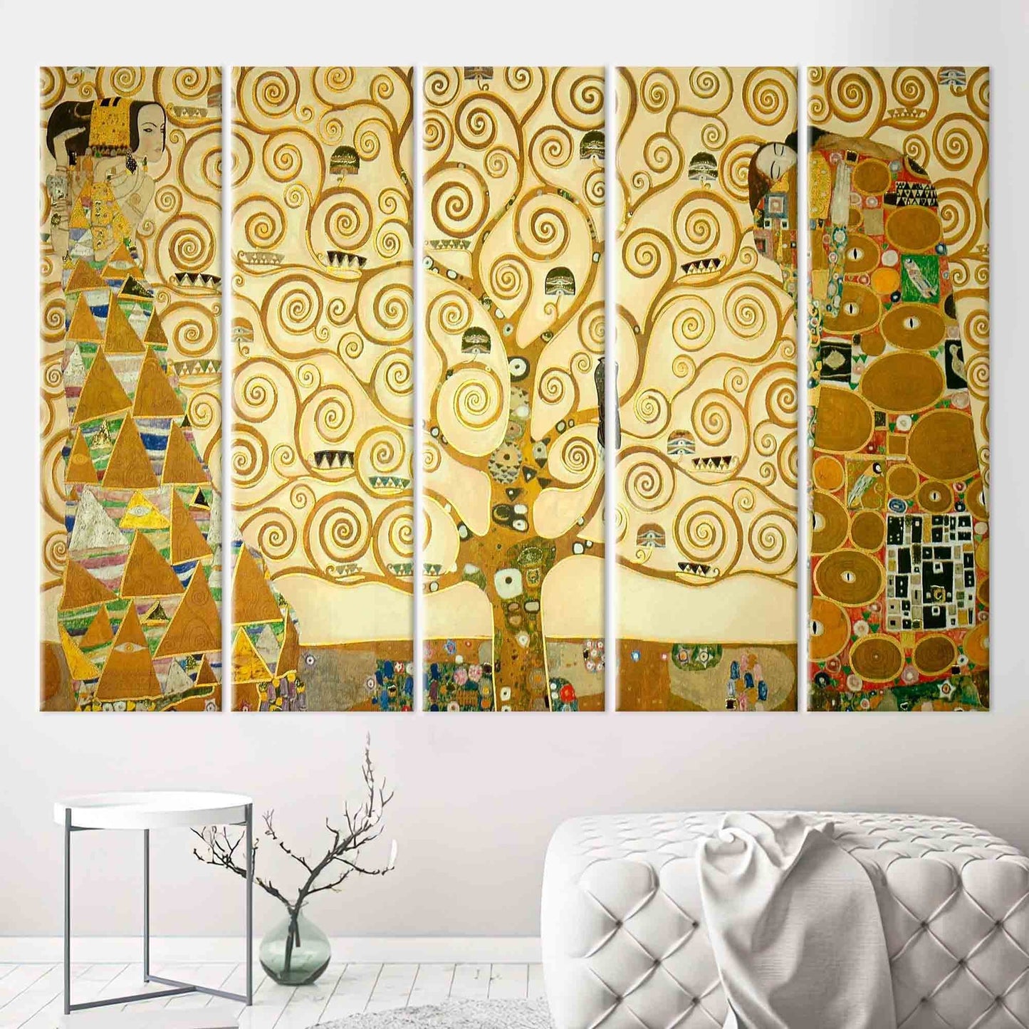 Gustav Klimt Tree Life Vibrant Canvas Print