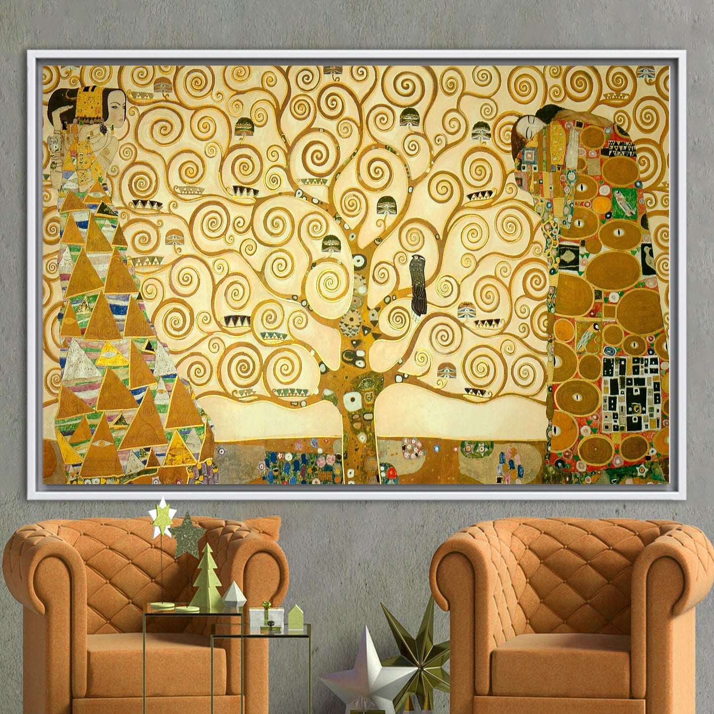 Gustav Klimt Tree Life Vibrant Canvas Print