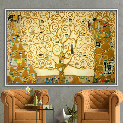 Gustav Klimt Tree Life Vibrant Canvas Print