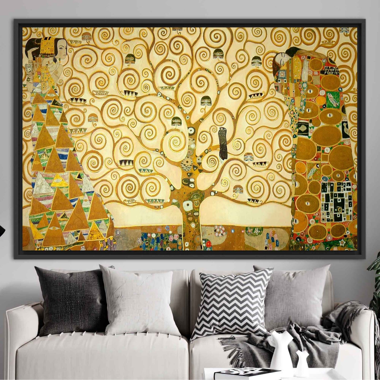 Gustav Klimt Tree Life Vibrant Canvas Print