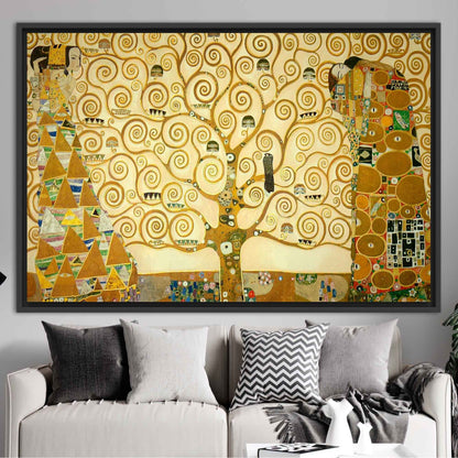 Gustav Klimt Tree Life Vibrant Canvas Print