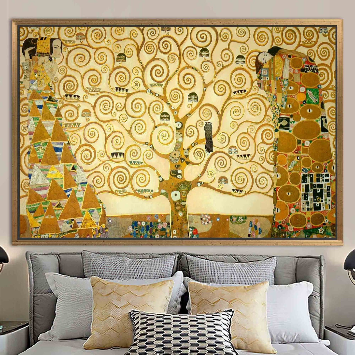 Gustav Klimt Tree Life Vibrant Canvas Print