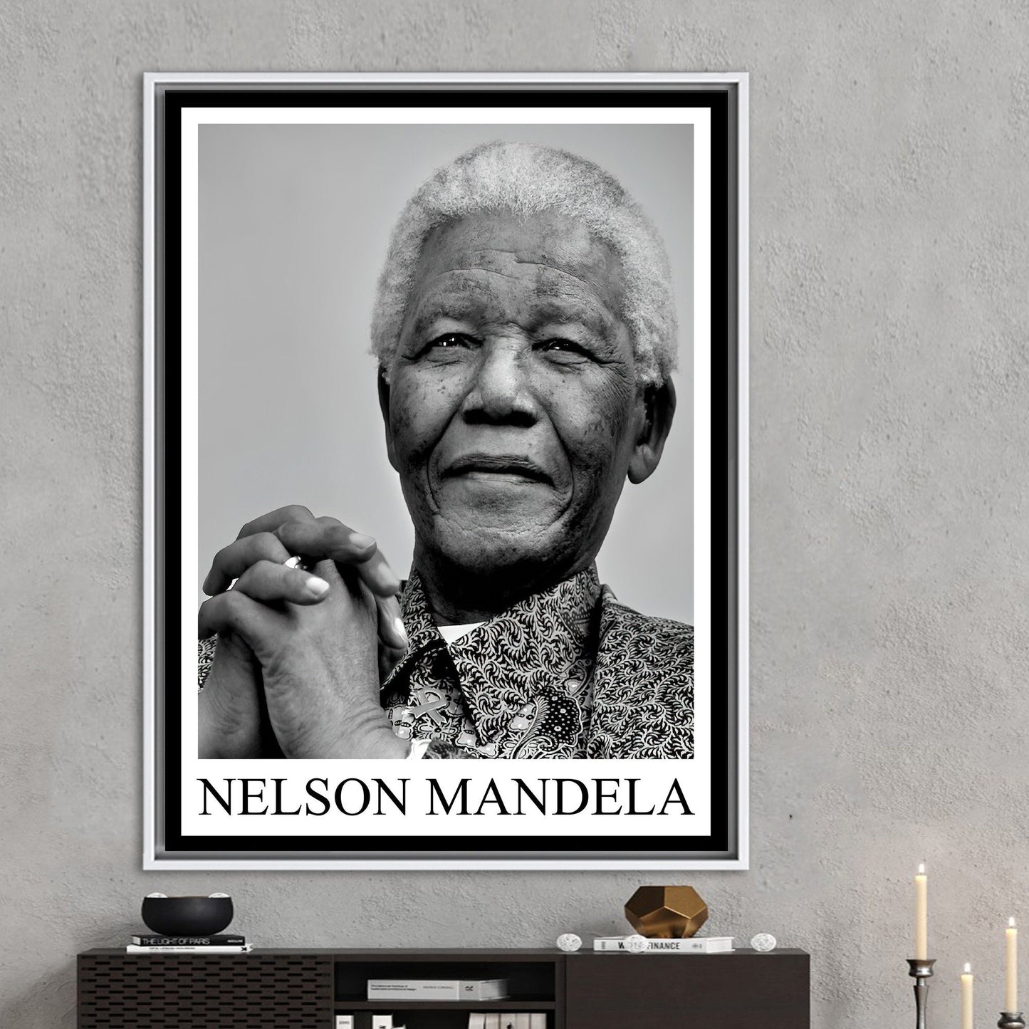 Nelson Mandela Quote 3D Effect Canvas Print